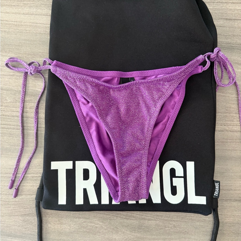 Triangl purple sparkle bikini bottoms